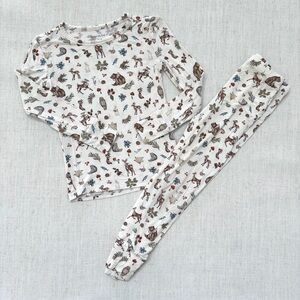Posh Peanut Woodland Animal Print Pajama Set 5/6